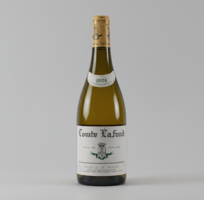 Wine bottle labeled 'Comte Lafond Sancerre' with a gold foil cap.