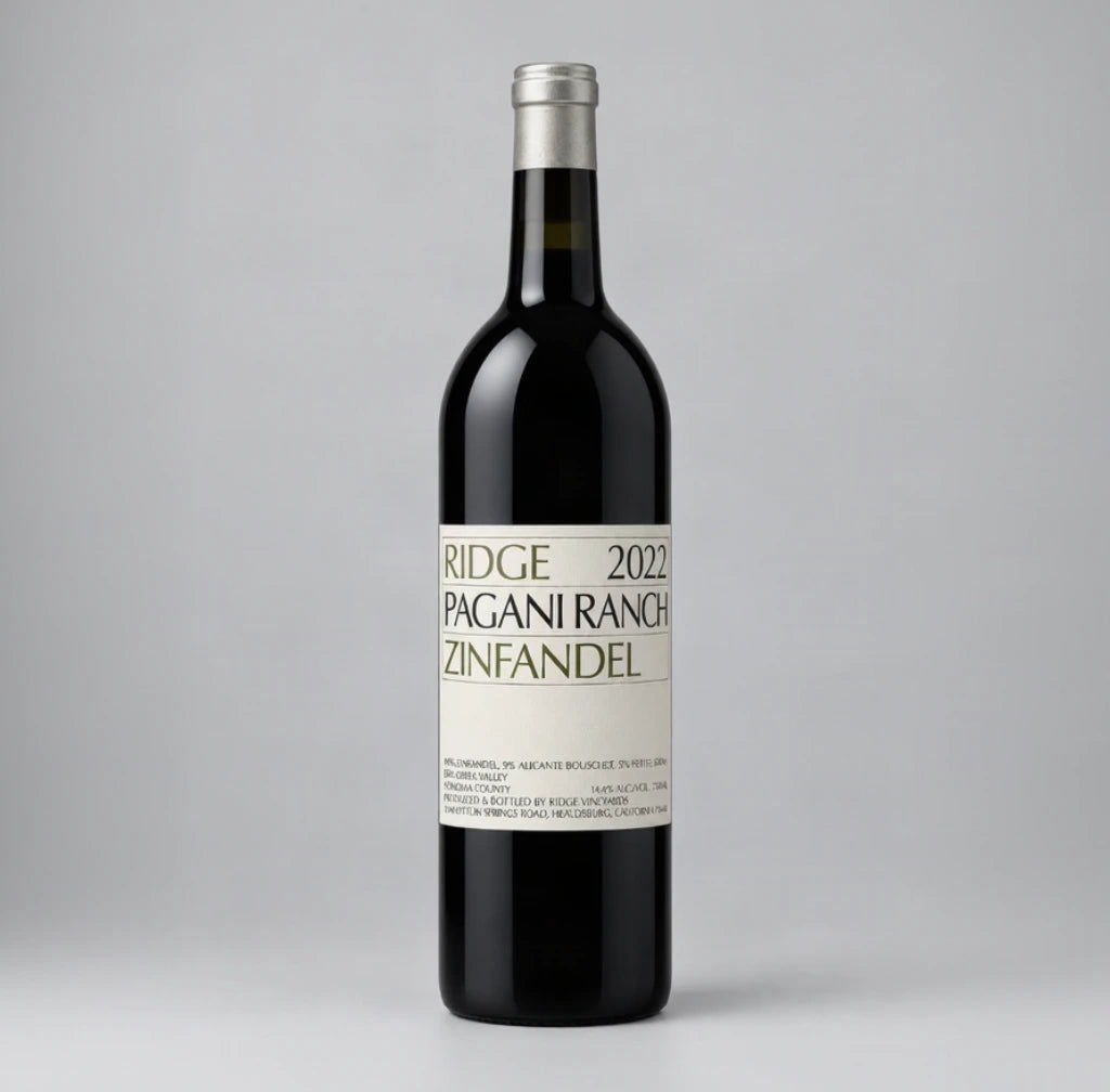 Ridge Vineyards Pagani Ranch Zinfandel 2022 red wine bottle
