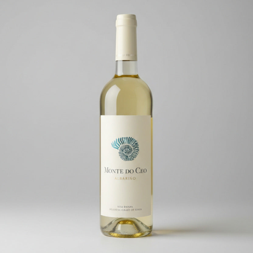 Vina Nora Monte do Ceo Albarino Rias Baixas 2025 Spanish white wine bottle